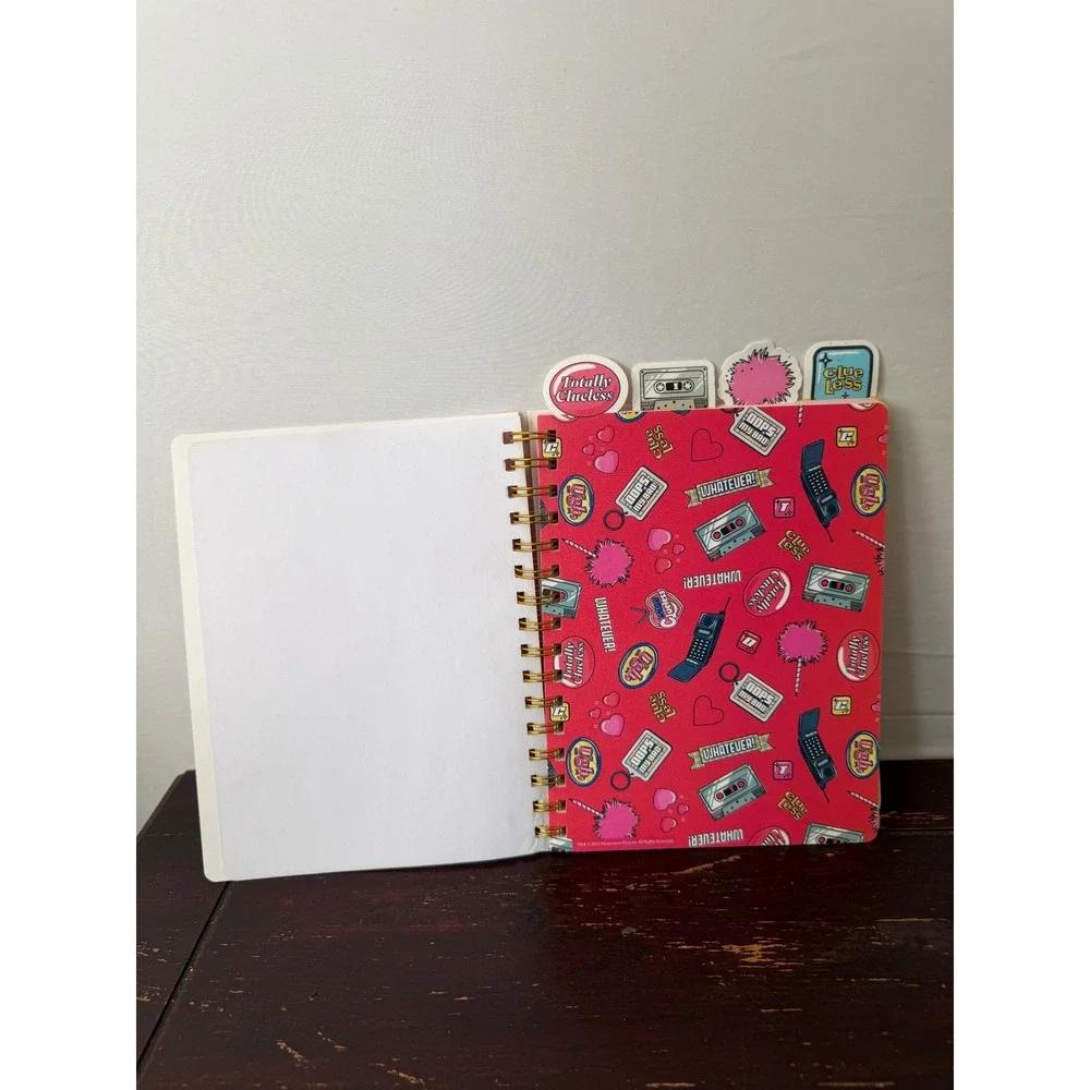 Y2K Clueless Notebook Spiral Journal 90s Graphic Pink One Size